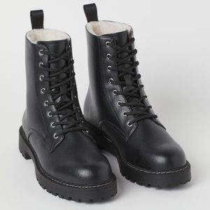 H&M Black Women's Combat Boots